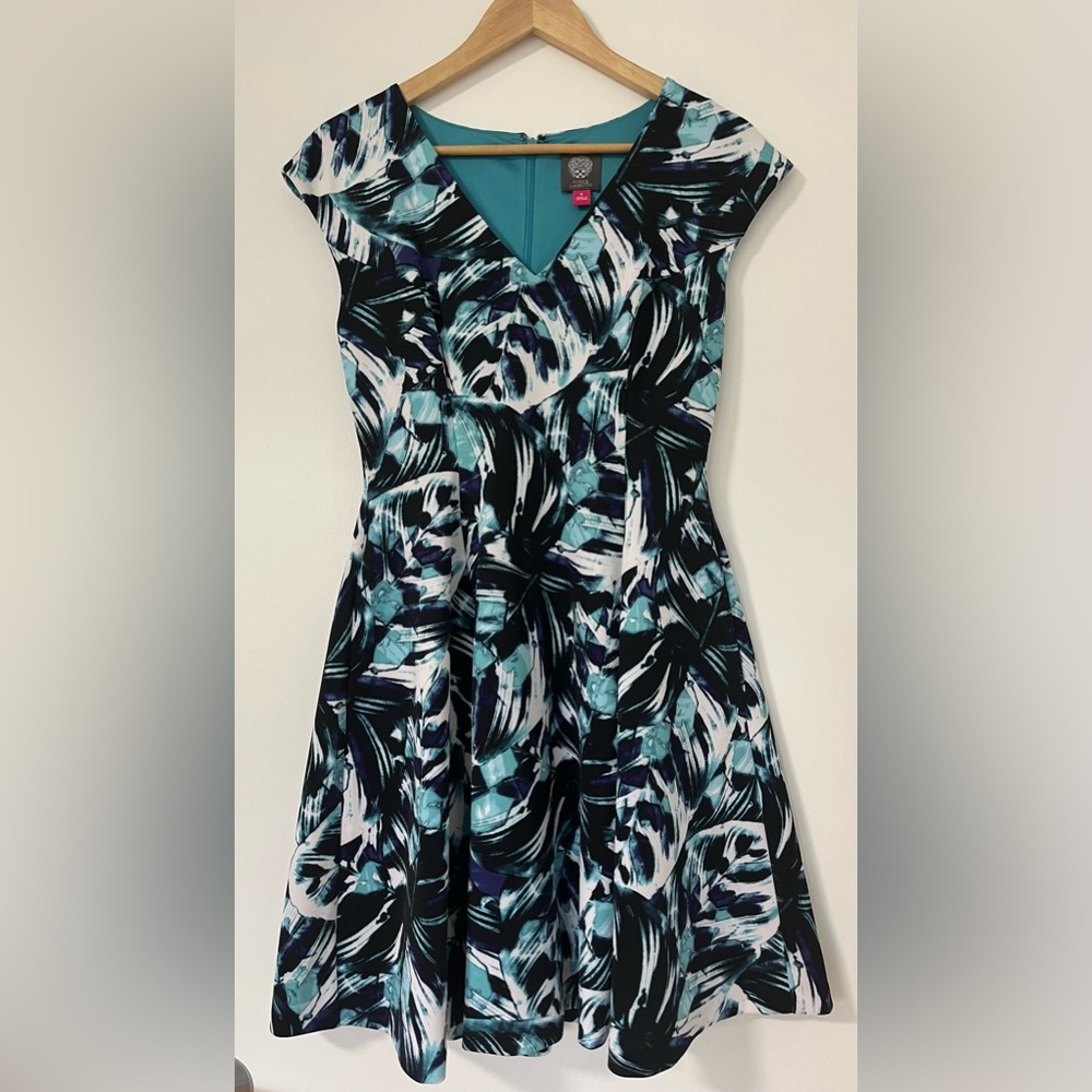 Vince Camuto Scuba Fit and Flare Dress
